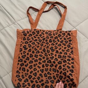 Cotton On Leopard Print Tote - Brown and Black